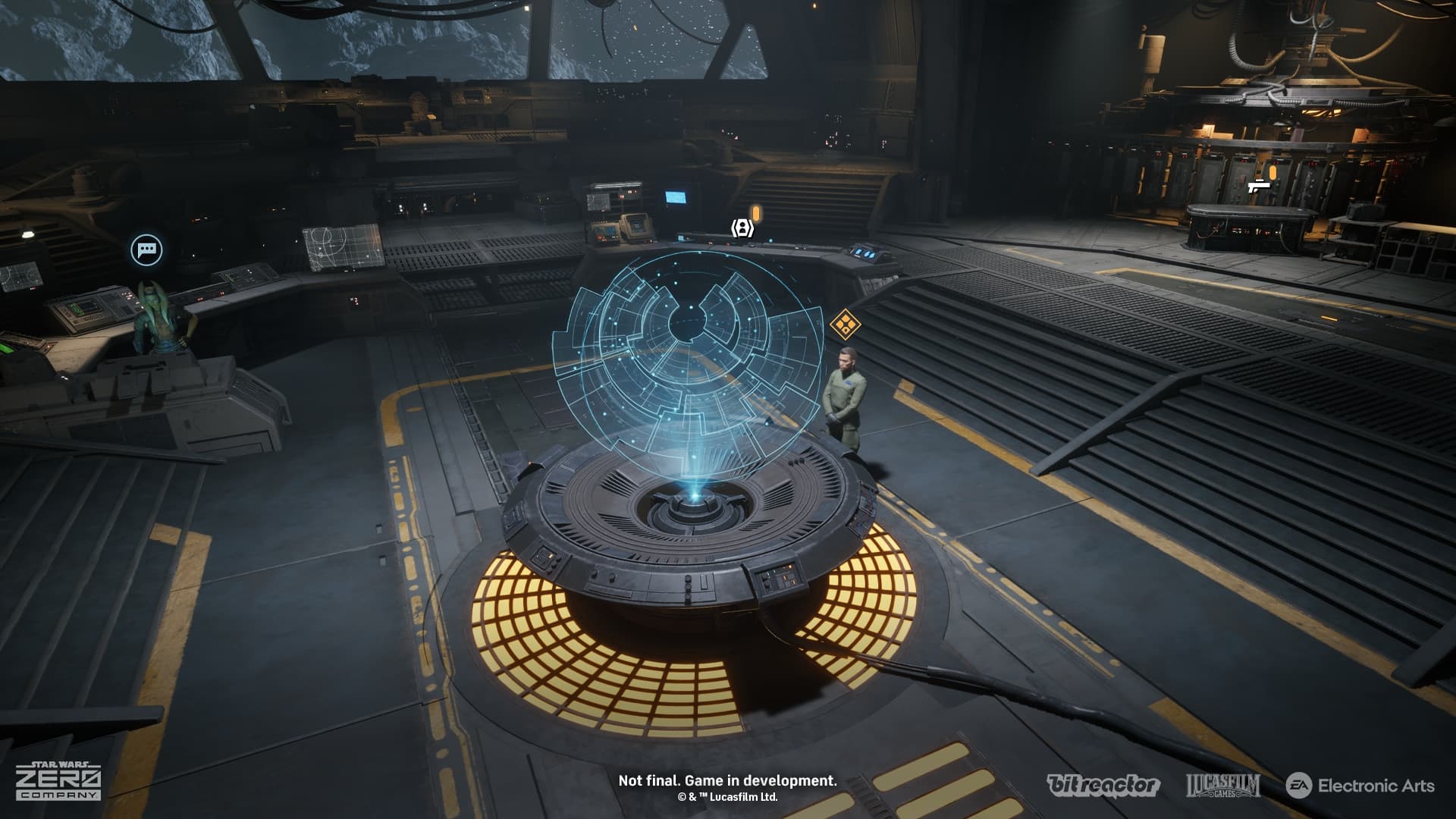 The Den command center and its holographic map table